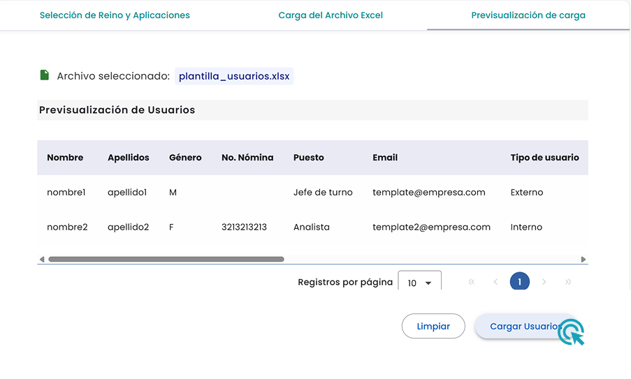 Pantalla de Login