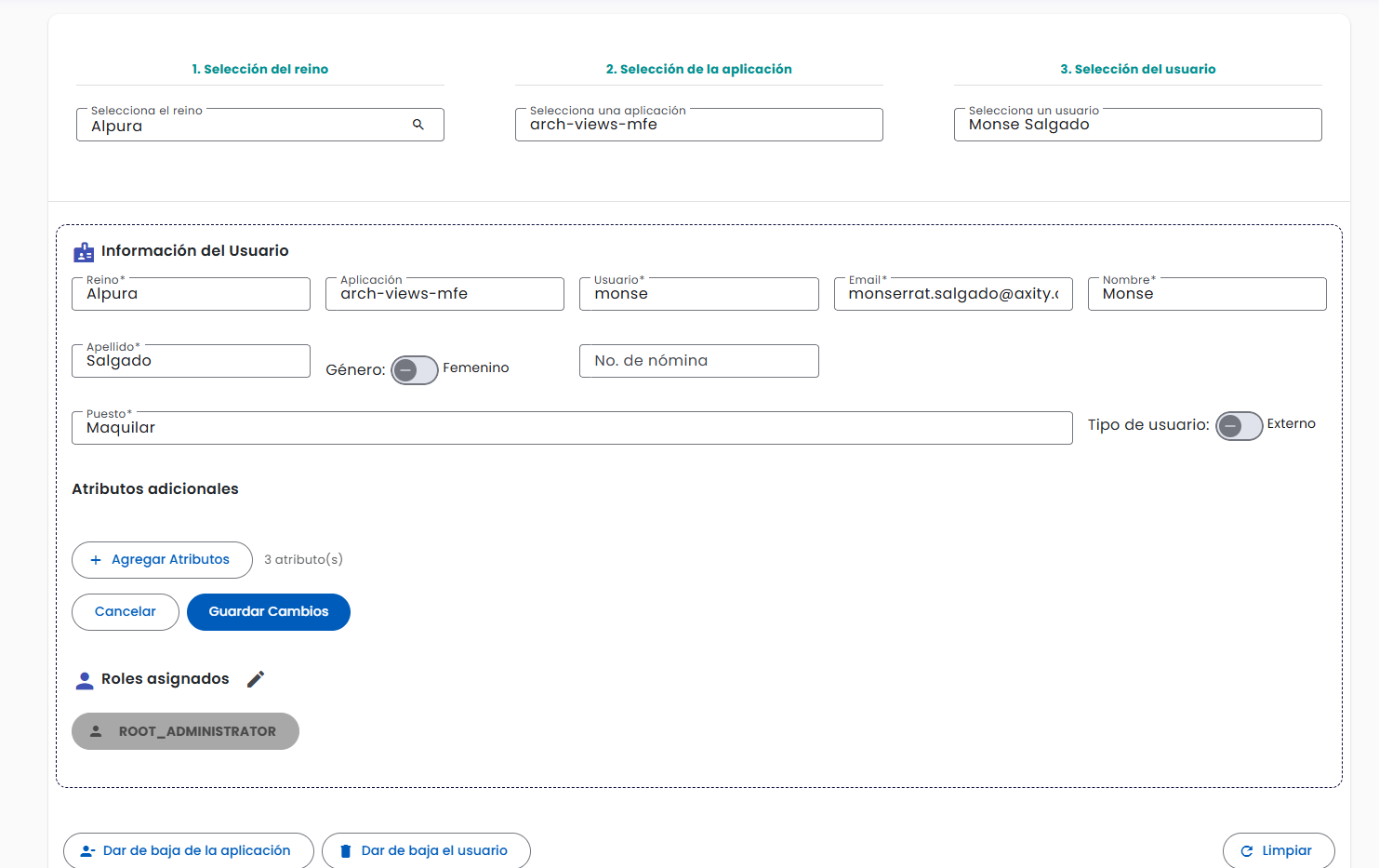 Pantalla de Login