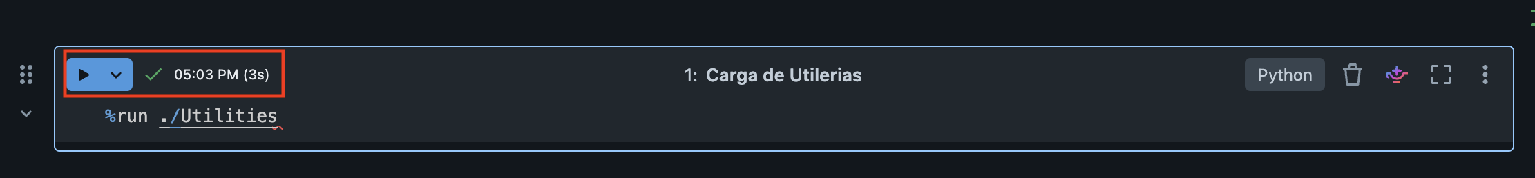 Carga de Utilerías